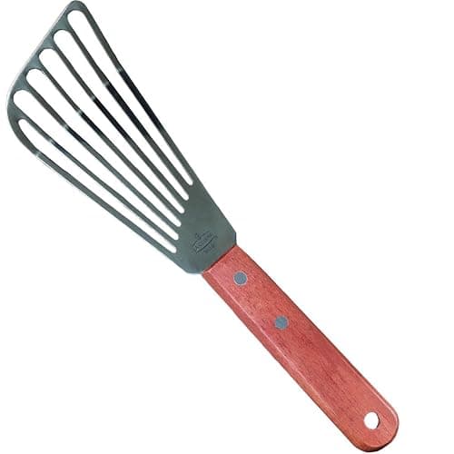 La Cuisine Fish Slotted Spatula Turner with Beveled Edged Stainless Steel, For Flipping Fish Egg Pancake Patties Fries. Blade 6.5", Size 11" - Image 1