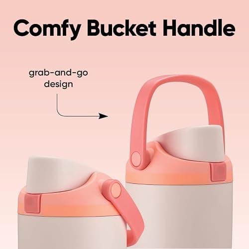 Owala FreeSip Sway Insulated Stainless Steel Water Bottle with Two-Way Spout, Built-In Straw and Bucket Handle, Made for Travel, School, and Sports, 30oz, BPA Free, Leak Proof, Sparkling Sherbet thumbnail 6
