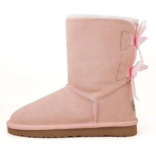 JOY IN LOVE Women's Snow Boots for Winter Mid-Calf high Back Bows thumbnail 2