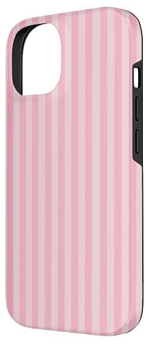 Pastel Pink Stripes Geometric Vertical Lines Trendy Pattern Case for iPhone 14 thumbnail 2