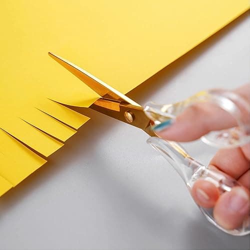 Aesthetic Clear Acrylic Scissors, 6.3" Craft Shears with Gold Sharp Stainless Steel Blades for Home Office & School, Cute Stationery Tools for Bullet Journaling, Scrapbooking & Gift Wrapping thumbnail 9