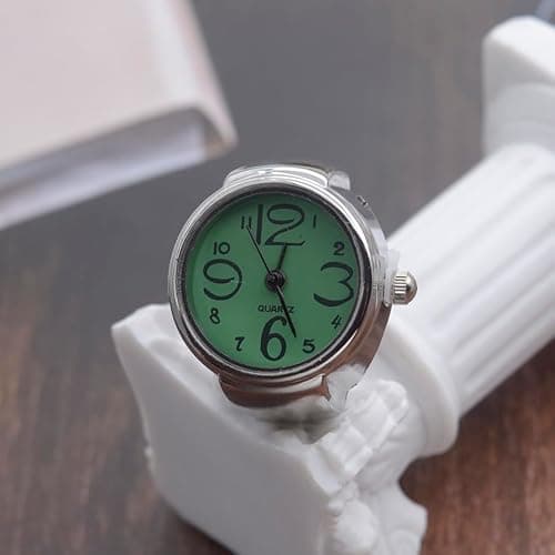 Dacdyi 6 Pcs Fashion Ring Watches for Women Finger Watches for Women Punk Ring Watch for Men Quartz Watch Ring thumbnail 8