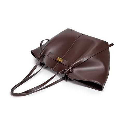 FJZFXKZL Women's Tote Bag, Leather Large Shoulder Shopper Handbag With Detachable Strap, Vintage For School, Work, Travel, Office thumbnail 7