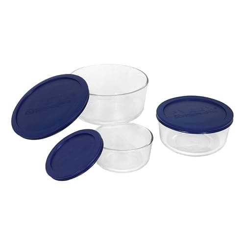 Pyrex Simply Store (3-Pack) Glass Food Storage Containers Set, (2, 4 & 7 Cup) Meal Prep Containers With Plastic BPA-Free Lids, Dishwasher & Microwave Safe thumbnail 5