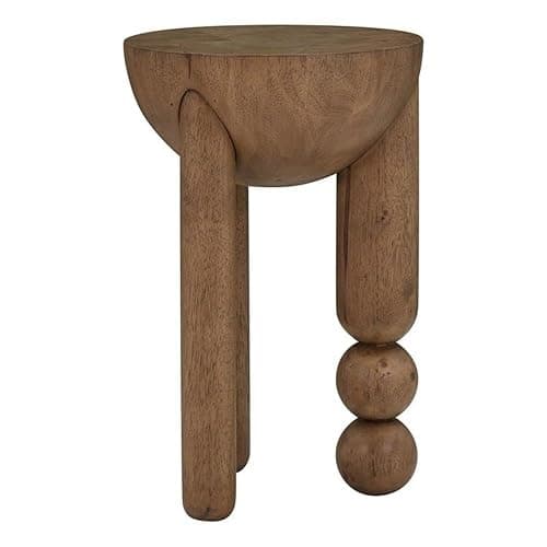 Tov Furniture Morse Cognac Brown Wood Round Accent Table - Cognac Brown - Image 1