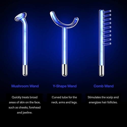 Pure Daily Care NuDerma Clinical Portable Skin Therapy Wand, Machine with 6 Fusion Neon + Argon Wands – Anti Aging - Clarifying - Skin Tightening & Radiance - Wrinkle Reducing thumbnail 3