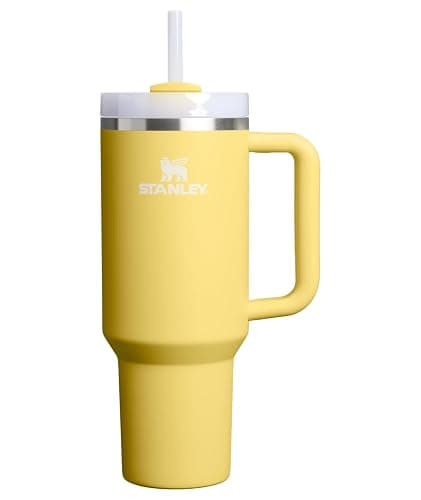 STANLEY Quencher H2.0 Tumbler with Handle and Straw 40 oz | Flowstate 3-Position Lid | Cup Holder Compatible for Travel | Insulated Stainless Steel Cup | BPA-Free | Daffodil - Image 1