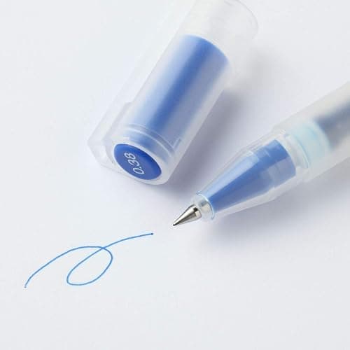 MUJI Gel Ink Ballpoint Pens 0.38mm Set of 9 Pack (5 Black 2 Blue 2 Red) thumbnail 3