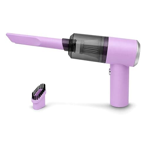 Mini Handheld Vacuum Portable for Desk, Keyboard, Car & Crumbs, Lavender | Quick Cleanups, Tight Spaces, Rechargeable Cordless, Easy Storage, Office, Cup Holders, Seat Gaps, Window Tracks - Image 1