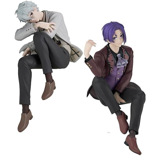 YLEAFUN 2pcs Seishiro Nagi Figure REO Mikage Anime Statues PVC Sitting Pose Nagi REO Action Figure Model Handmade Collectible Desktop Ornaments 11cm - Image 1