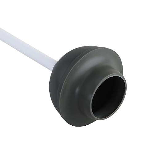 Clorox Toilet Plunger with Hideaway Holder Caddy Heavy-Duty Compact Design with Non-Skid Rubber Base for Bathroom Convenient Storage Toilet Unclogger, 6.5x19.5-Inch, White thumbnail 4