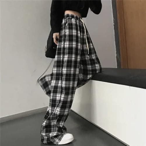 Plaid Goth Alt Pants Baggy Pants for Women Alt Clothing Alternative Clothing thumbnail 2
