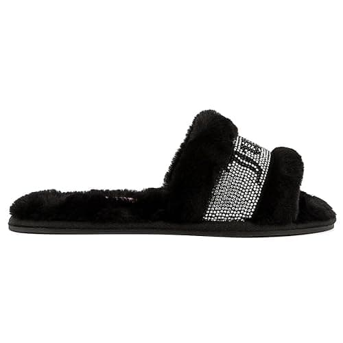 Juicy Couture Women's Plush Faux Fur Slippers – Cozy Open-Toe Slides, Soft Indoor/Outdoor House Shoes thumbnail 3