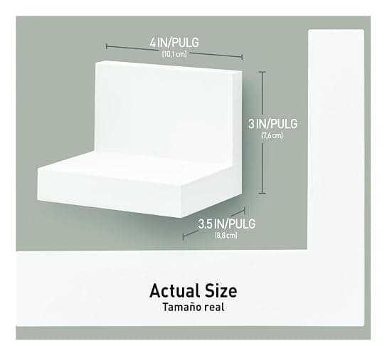 Command Display Ledges, Holds up to 2 lb, Quartz, 2 Ledges with 8 Medium Strips, Damage-Free Hanging Floating Shelf with Adhesive Strips, Personalize Living Room, Bedroom, Kids Room or Office thumbnail 2