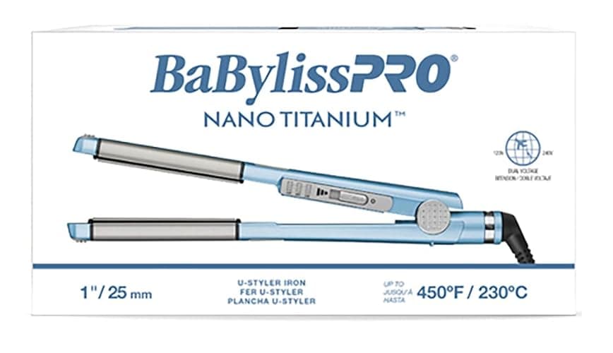 BaBylissPRO Nano Titanium Flat Iron Hair Straightener, 1" Curved Styler for Professional Salon Results and All Hair Types thumbnail 4