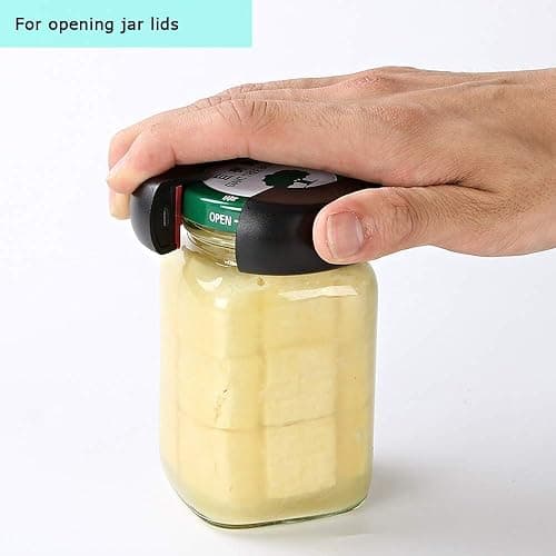 Otstar 6 in 1 Multi Opener, All in One Bottle Opener, Can, Soda, and Jar Openers, Twist Off Lid – Open Sesame Can Opener for Seniors and Arthritic Hands (Black and Red) thumbnail 3