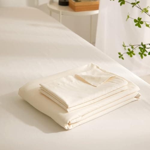 AMWAN Cream White Duvet Cover Full Size Soft Washed Microfiber Ivory Duvet Cover with Zipper Closure Boho 3 Pieces Bedding Set Off White Comforter Cover 1 Cream Duvet Cover 80”x90” with 2 Pillowcases - Full (80"x90") - Cream White thumbnail 6
