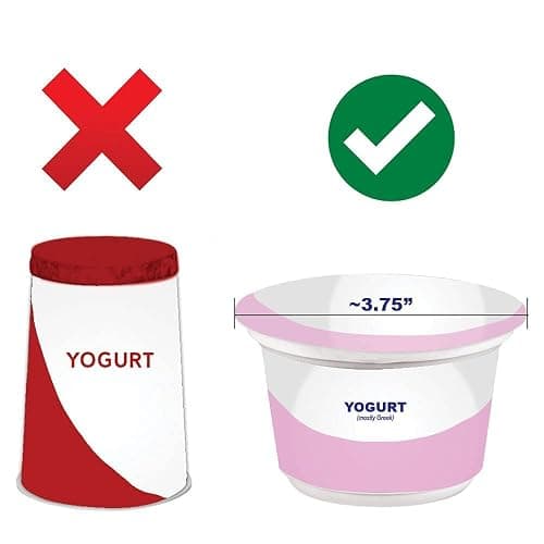 Yogurt Organizer for Fridge - 4 Cup Refrigerator Storage Rack with 3M Adhesive - Under Shelf Fridge Organizer for Yogurt - Made in USA, White, 1 Pack thumbnail 7