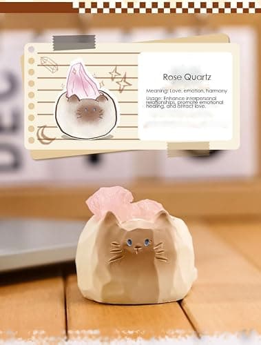 BONTOUJOUR Surprise Box Figures Diamond Crystal Cat Theme, Mystery Bag Random Design Action Figures Figurine Collectible Home Desk Car Decoration, Birthday Christmas New Year Gift, Single Box-1 Box thumbnail 8