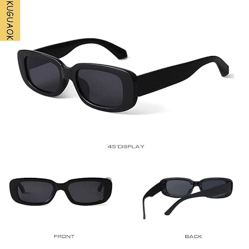 KUGUAOK Retro Rectangle Sunglasses Women and Men Vintage Small Square Sun Glasses UV Protection Glasse thumbnail 5