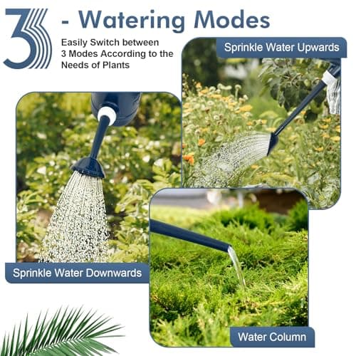 2 Gallon Watering Can for Outdoor Plants, Plant Watering Can with Removable Long Spout and Stainless Steel Sprinkler Head, Large Water Can for Garden Flowers Vegetables thumbnail 3