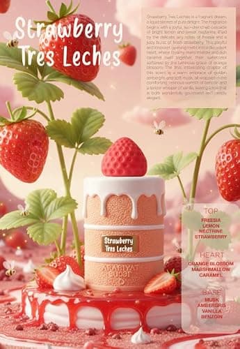 Arabiyat Sugar Strawberry Tred Leches Eau De Parfum 3.4FL.OZ thumbnail 5