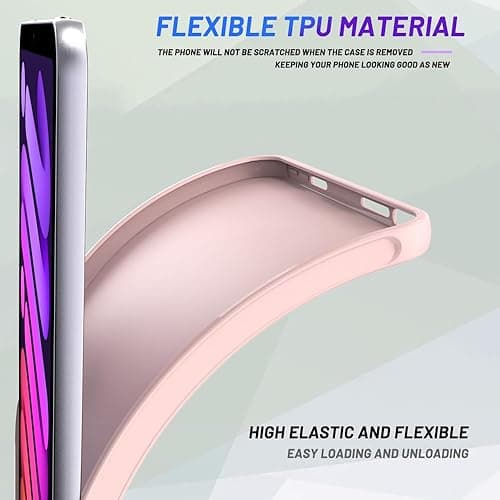 Callyue Slim Case for iPad Mini 6 8.3 Inch 2021 iPad Mini 6th Generation, iPad Mini 7 2024 Case (A17 Pro), Ultra Thin Lightweight Matte Soft Flexible Frosted TPU Skin Bumper Back Cover Shell, Pink thumbnail 4