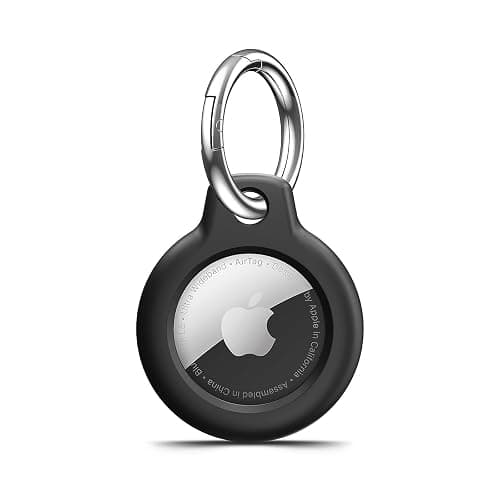 MOLOSLEEVE Airtag Holder Air Tag Case with Keychain, Anti-Scratch Airtags Key Chain for Apple Air Tags, Airtag Accessories for GPS Item Finder Tracker, White - A4-White thumbnail 2
