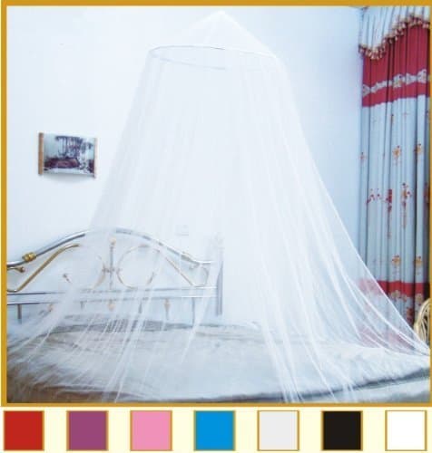 OctoRose Round Hoop Bed Canopy Mosquito Insect Netting | Fits Twin, Queen, and King Beds | Hanging Princess Canopy Bed Curtain 60x250x1200CM (White) - White thumbnail 6