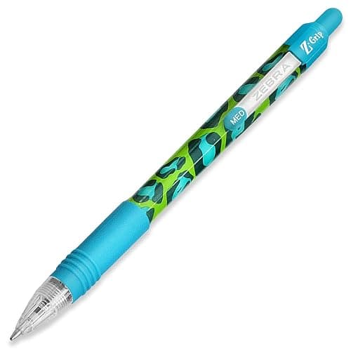 Zebra Z-Grip Smooth Ballpoint Pen - 1.0mm Nib - Stripe Pack - Animal Print + Funky Flames - In Envelope Gift Packaging (Pack of 8) thumbnail 2