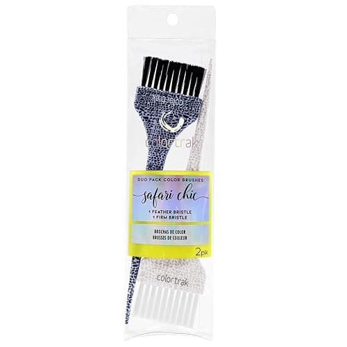 Colortrak Safari Chic Color Brushes, Prints, Perfect for Multiple Colors, Highlights, or Lowlights, 1 Firm Bristle and 1 Ultra Soft Feather Brush, Reusable and Easily Washable, 2 Brushes thumbnail 6