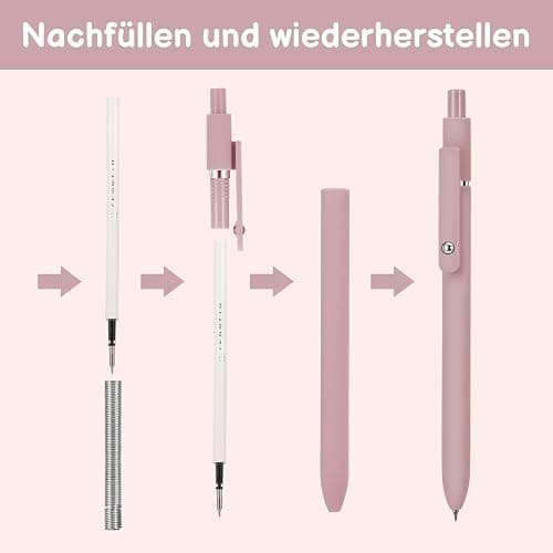 Partideal 33 Stück Textmarker Pastell Set,12 Stück Aesthetic Marker Stifte 5 Stück 0,5 mm Gelstifte mit 10 Ersatzminen Enthalten und 6 Korrekturbänder für Journal Bibel Schule Büro thumbnail 5