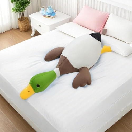 Pasrdqoyp Mallard Duck Plush,Mallard Duck Stuffed Animals, Soft Furry Duck Stuffed Animal Pillow,Huge Duck Plush Hugging Pillow Gifts for Every Age (62.9in) thumbnail 4