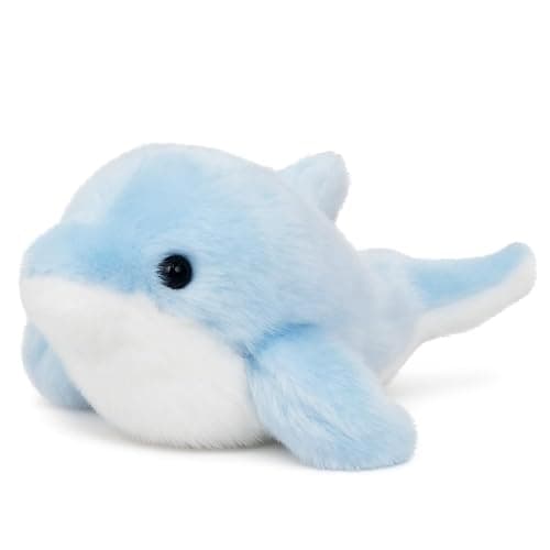 Mushymallow Adorable Dolphin Stuffed Animal Soft Blue Dolphin Plush Toy Cute Birthday Gift for Boys Girls Kids Toddlers - Image 1