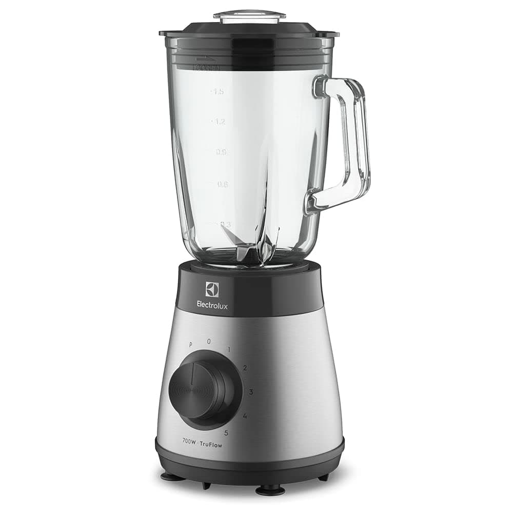 Liquidificador Electrolux inox jarra de vidro resistente capacidade 1,5L 5 velocidades função pulsar 700W EBS30 220v thumbnail 2