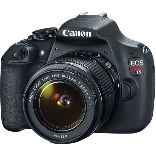 Canon EOS Rebel T5 Digital SLR Camera with EF-S 18-55mm is II + EF 75-300mm f/4-5.6 III Bundle - Bundle w/ 18-55mm + 75-300mm - Base thumbnail 2