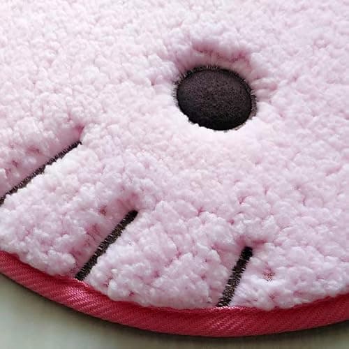 SOFPRO Area Rugs Kawaii Carpet Super Soft Area Rugs Cute Cartoon Kitten Face Pattern Bedroom Mats，Luxury Shaggy High Absorbent and Anti Slip thumbnail 4