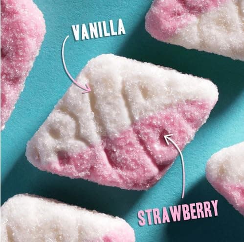 BUBS Swedish Candy Sour Strawberry Vanilla Diamond Foam Gummies | 2 Pack (5.5 oz Bags) Soft Chewy Vegan Candy thumbnail 3