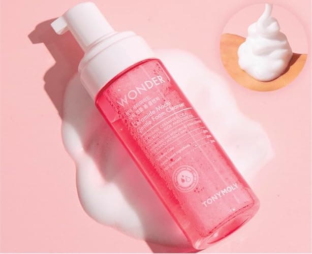 TONYMOLY Wonder Ceramide Mochi Micellar Foam Cleanser – Gentle Korean Face Wash with Ceramides, Cica & Aloe – Hydrating Daily Cleanser for All Skin Types thumbnail 4