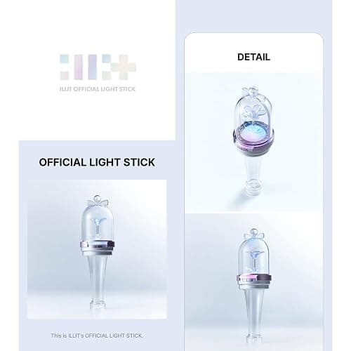 KPOP HEAVEN ILLIT Official Lightstick + 3 Extra photocards Set thumbnail 2