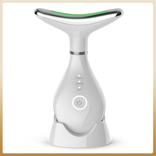 Home face and Neck Anti-Wrinkle and Anti-Aging Beauty Tool, Convenient 3-in-1 Skin Care Facial Massager, Face Shaping Tool, Vibration for Daily use at Home (White) - Image 1