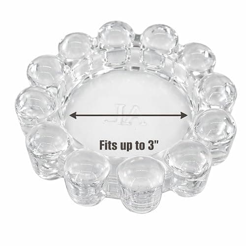 Alice Lane Original Bubble Candle Dish – Chic Clear Glass Candle Dish for Home Decor – Decorative Modern Candle Holder for Small Candles & Diffusers thumbnail 4