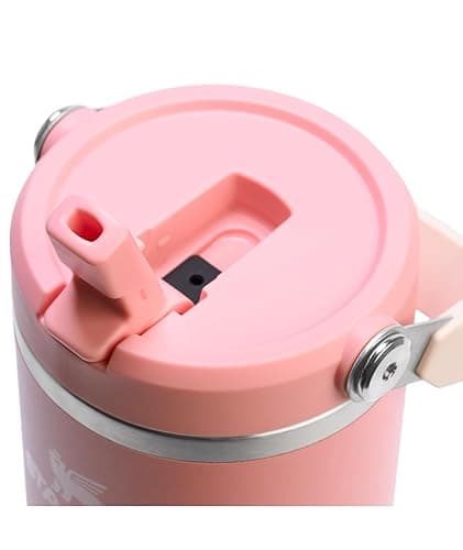 Stanley IceFlow 2.0 Flip Straw Tumbler with Handle 30 oz | Twist On Lid and Flip Up Straw | Leakproof Water Bottle | Insulated Stainless Steel | BPA-Free | Pink Mesa thumbnail 4