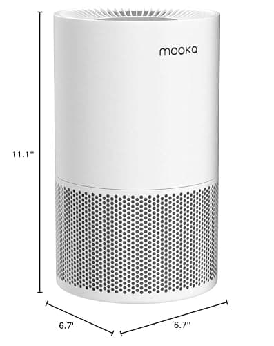 Air Purifiers for Home Large Rooms up to 1200ft², MOOKA H13 True HEPA Air Purifier for Bedroom Pets with Fragrance Sponge, Timer, Air Filter Cleaner for Smoke, Odor, Dander, Pollen (White) thumbnail 2