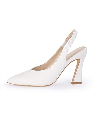 gihubafuil Womens Slingback Kitten Heels Closed Pointed Toe Wedding Party Dress Pumps Shoes thumbnail 4