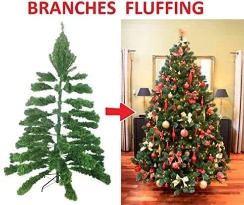 10FT/3M Artificial Christmas Tree Xmas Realistic Green Natural Branches with Solid Metal Legs thumbnail 4