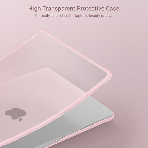 MOSISO Compatible with MacBook Air 13 inch Case M5 M4 M3 M2 2026-2022 | Hard Case&Keyboard Skin&Screen Film&Type C with TPU Bumper for MacBook Air 13.6, A3449 A3240 A3113 A2681, Pink thumbnail 8