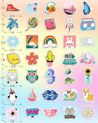300 Pcs Stickers for Kids, Cute Water Bottle Vinyl Waterproof Laptop Stickers for Students Gifts School Supplies Classroom Teacher Prizes Stocking Stuffers Sticker Pack for Kids Girls Teens thumbnail 6