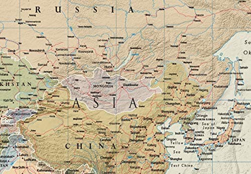 Swiftmaps World Contemporary Premier Wall Map Poster Mural 24h x 36w - LAMINATED thumbnail 5