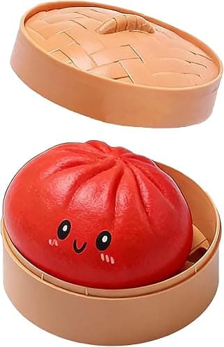 Ghost Dumpling Squishies Toys, Dumplings Stress Balls for Adults Fidget Toy with Steamer,Relief Fidget Sensory for Holiday & Birthday Gifts 1pcs thumbnail 4